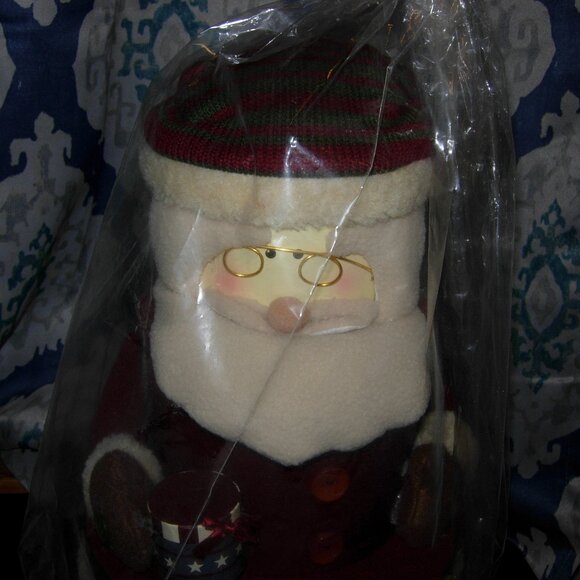 Santa Claus Christmas Folk Art Stacking Boxes 15" NIB - Picture 3 of 6